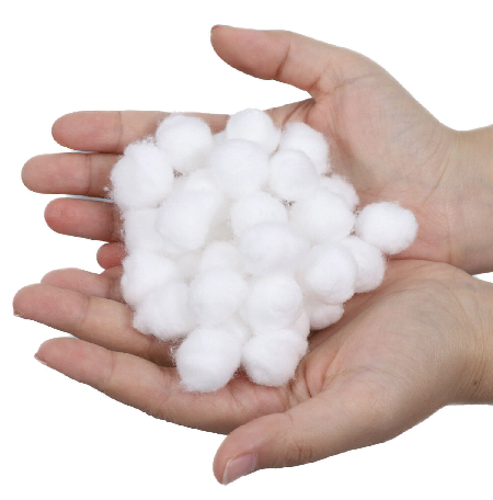 Cotton wool balls for injection sites