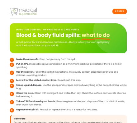 Blood and body fluid spill procedure preview