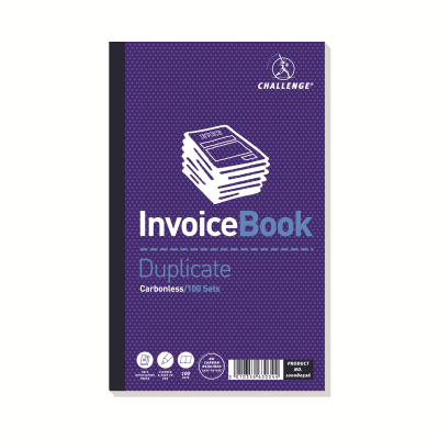 Challenge Carbonless Duplicate Invoice Book 100 Sets 210x130mm