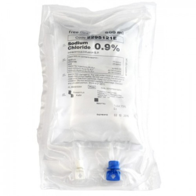 [AMB] (POM) Sodium Chloride IV for Infusion - 0.9% - 500ml Bag - (Pack 1)