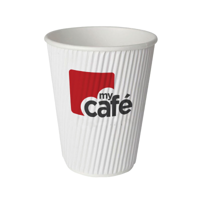 Mycafe 8oz Ripple Wall Hot Cups