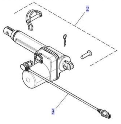 Medley Ergo - Backrest Actuator with Hardware Kit
