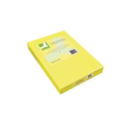 Q-Connect Bright Yellow Coloured A4 Copier Paper 80gsm Ream