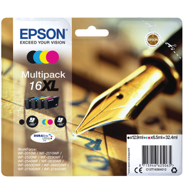 Epson No.16XL High Capacity Ink Cartridge Multipack