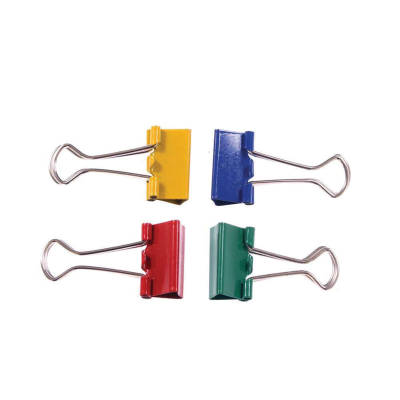 Foldback Clips 19mm Assorted Colours