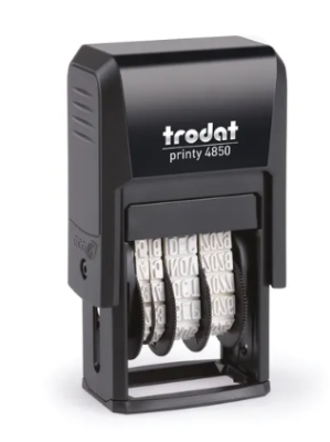 Trodat Printy 4850L1 Mini Dater Stamp Received + 3.8mm Date