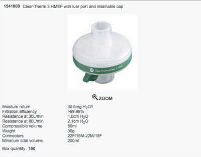 Clear-Therm 3 HMEF Luer Port and a Retainable Cap