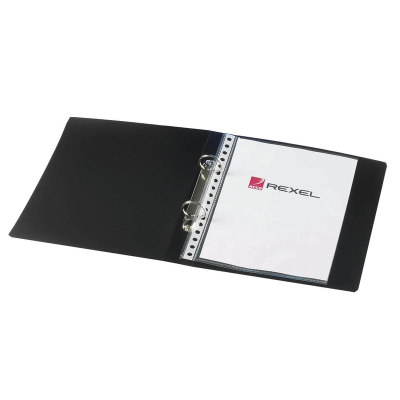 A5 25mm Plastic Ring Binder Black