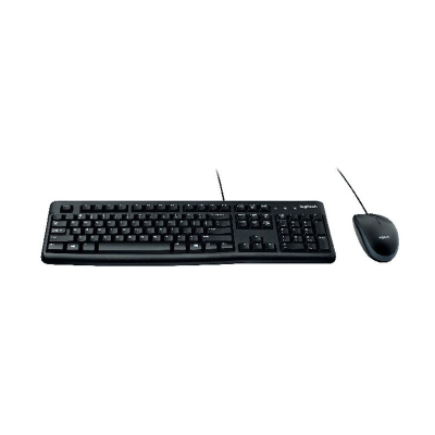 Logitech Keyboard and Mouse Desktop Combo, Corded, Black