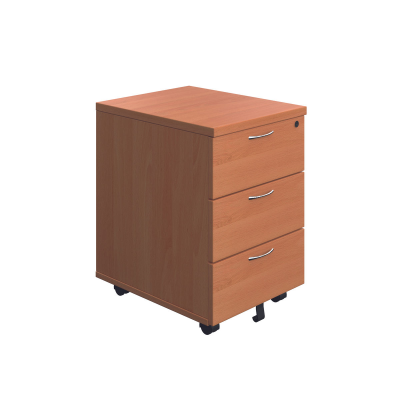 3 Drawer Mobile Pedestal - Beech Version 2