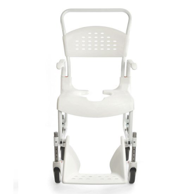 Etac Clean Shower Commode - White Height adjustable - 4 Lockable Castors