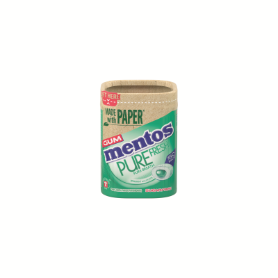 Mentos Pure Fresh Spearmint Gum x50 pieces Paper Bottle