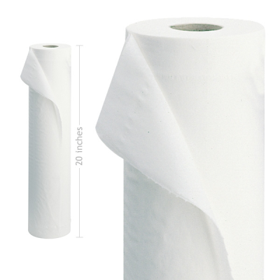 Luxury White 2 Ply 20" Couch Rolls