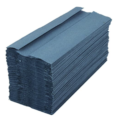 Standard 1 Ply C Fold Hand Towel Blue