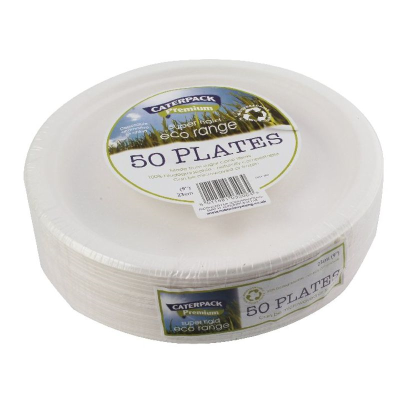 Disposable 23cm Plastic Plates Pack of 50