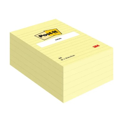 Post-it Notes XXL 101x152mm Lined Canary Yellow