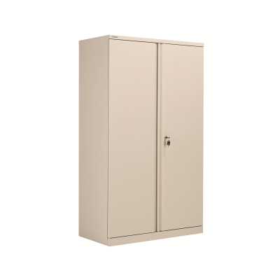 Bisley Essentials Double Door Cupboard 1585mm Goose Grey ESCB158G/G D&I