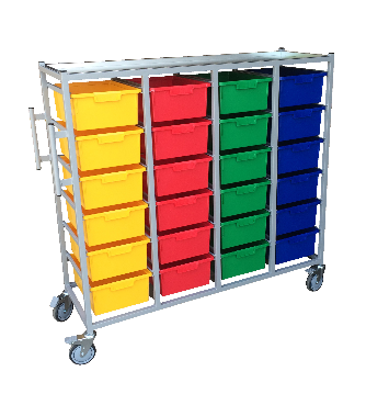 4 Tier Karri Cart, 24 Trays