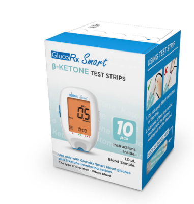 GlucoRx Smart Blood Ketone Test Strips