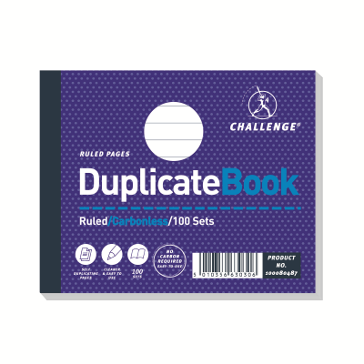 Challenge Ruled Carbonless Duplicate Book 100 Sets 105x130mm