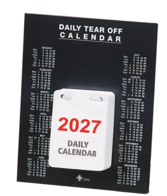 Daily Tear Off Desk Calendar 2027