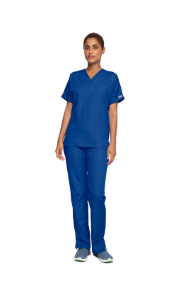 Cherokee Unisex Scrub Top Galaxy Blue 2XS
