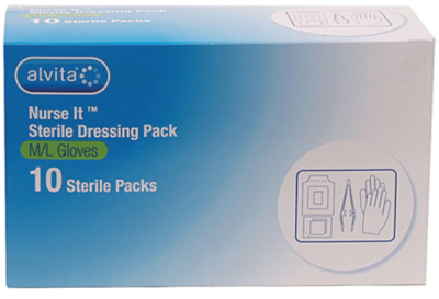 Nurse It Sterile Dressing Pack with M/L Glove