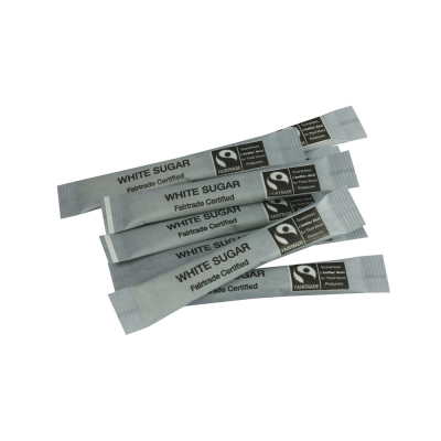 Fairtrade White Sugar Sticks (Pack of 1000)