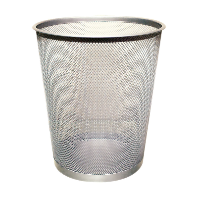 Mesh Waste Basket Silver