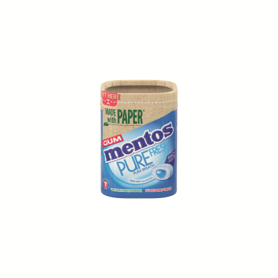 Mentos Pure Fresh Mint Gum x50 pieces Paper Bottle