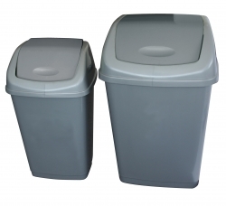 50 Litre Swing Top Bin, Grey