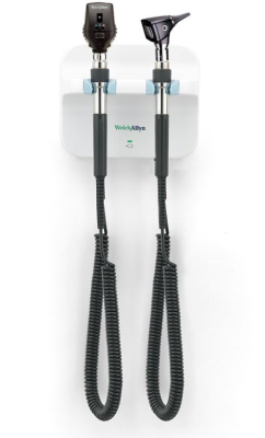 Welch Allyn Green Series 777 Wall Unit - Coaxial Ophthalmoscope and Fibre Optic Otoscope