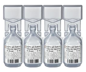 (POM) Sodium Chloride - 0.9% - Mini Plasco Ampoule - (Pack 20) 5ml