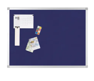 Blue Felt Noticeboard with Aluminium Trim 1800x1200mm