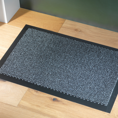 Grey Mat Entrance Frontbrush Heavy Traffic Mat 60 x 90cm