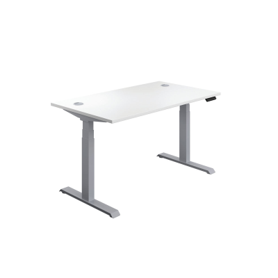 Economy Sit to Stand Desk 1400 X 800 White-Silver