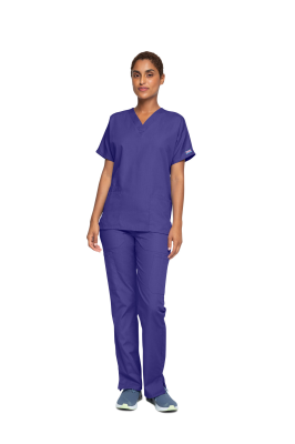 Cherokee Unisex Scrub Top Grape 2XS