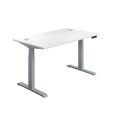 Sit/Stand Desk 1400x800 White/Silver