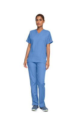 Cherokee Unisex Scrub Top Ceil Blue 2XS