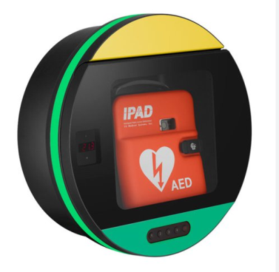 DefibSafe DS3 Cabinet with Standard Backboard & Installation Kit – Green/Yellow