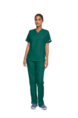 Cherokee Unisex Scrub Top Hunter Green S