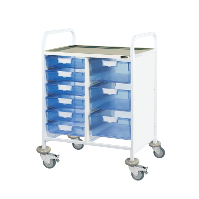 VISTA 60 Clinical Trolley 6 Single & 3 Double Depth Trays