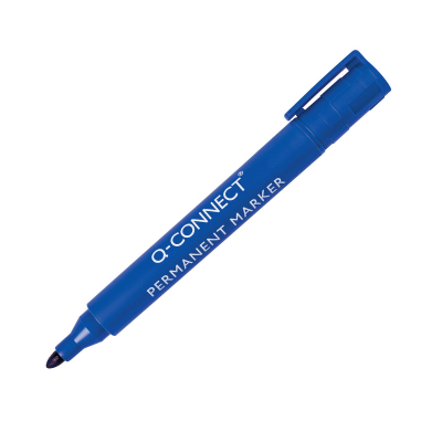 Q-Connect Permanent Marker Pen Bullet Tip Blue