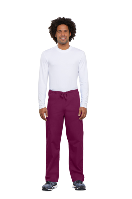 Cherokee Unisex Drawstring Scrub Trousers Wine XXS