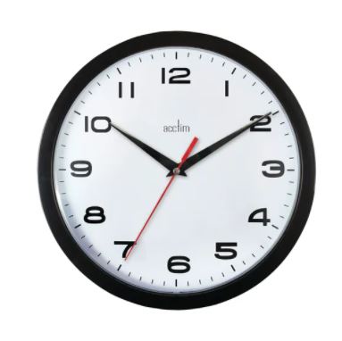 Simple Wall Clock, Black