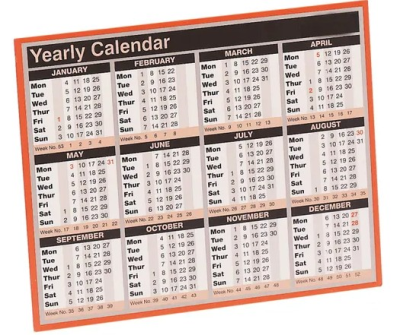 Year to View Calendar 2026