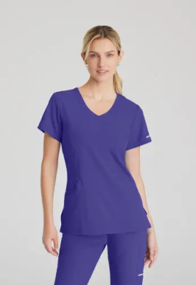 Skechers Female V Neck Scrub Top Grape XXS