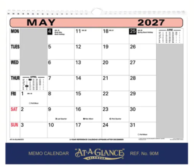 At-A-Glance Wall Calendar 2027