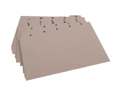 A-Z Multicolour Guide Cards 8 x 5inch