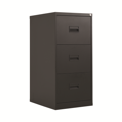 Talos 3 Drawer Filing Cabinet 465x620x1000mm Black KF78766